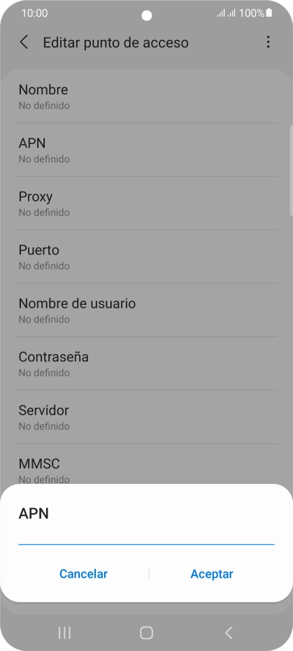 Introduce airtelwap.es y pulsa Aceptar.
