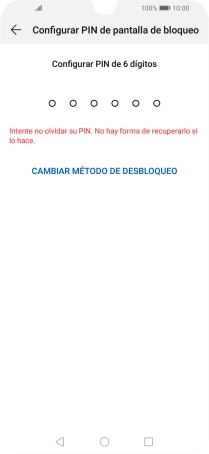 Pulsa CAMBIAR MÉTODO DE DESBLOQUEO.
