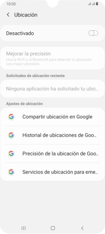 Pulsa el indicador para activar o desactivar la función.