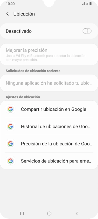 Pulsa el indicador para activar o desactivar la función.