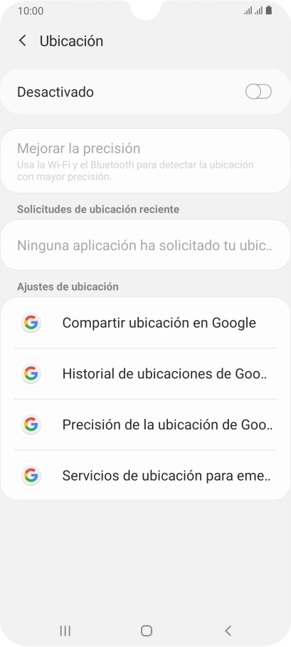Pulsa el indicador para activar o desactivar la función.