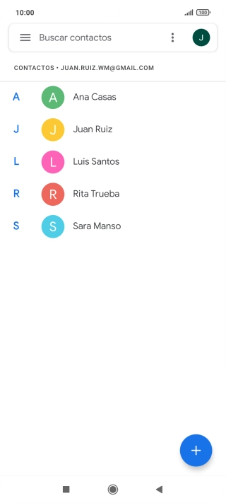 Pulsa el icono de nuevo contacto.
