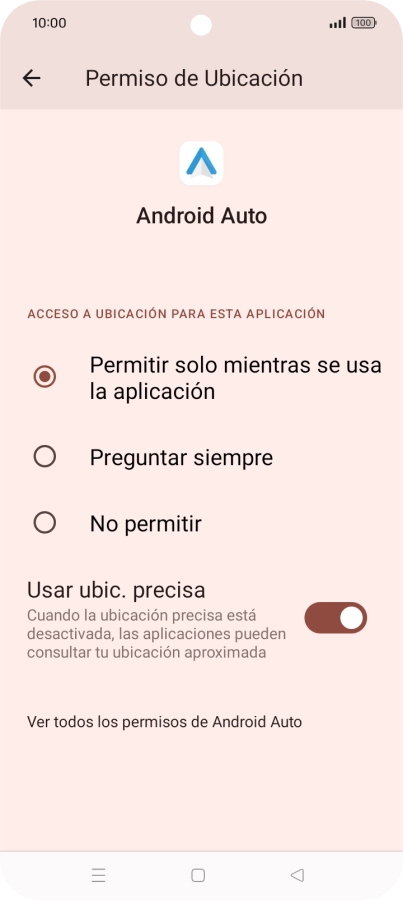 Pulsa el ajuste deseado.