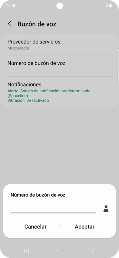 Introduce 22177 y pulsa Aceptar.