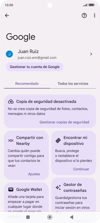 Pulsa Encontrar mi dispositivo.