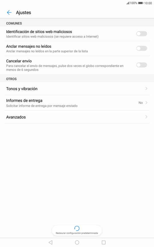 Pulsa Avanzados.