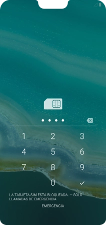 Si lo solicita el teléfono, introduce el código PIN y pulsa el icono de aceptar.
