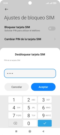 Introduce tu código PIN y pulsa Aceptar.