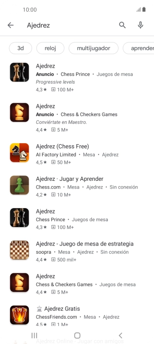 Pulsa la app deseada.