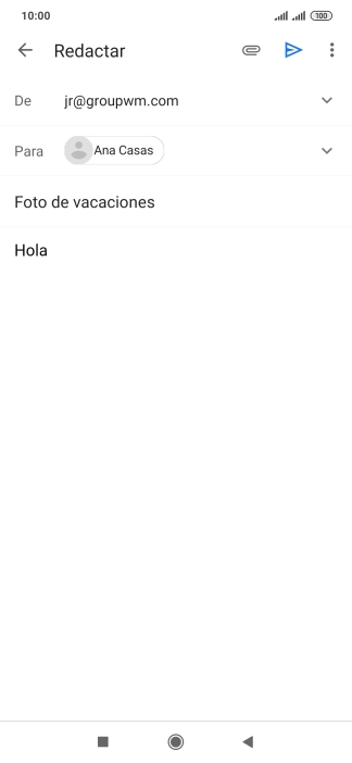 Pulsa el icono de anexos.