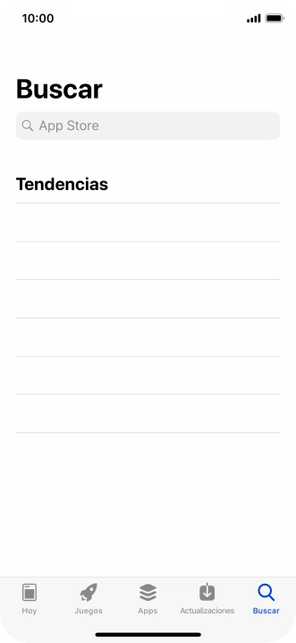 Pulsa en el campo de búsqueda e introduce el nombre o el tema de la app deseada.