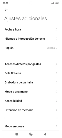 Pulsa Fecha y hora.
