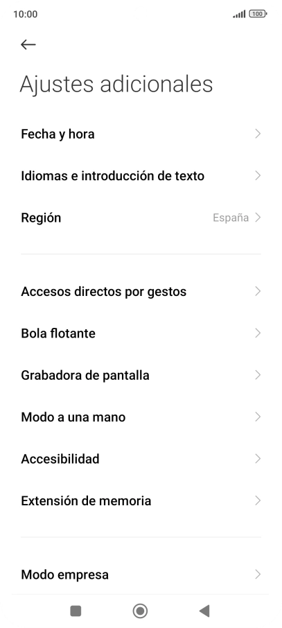 Pulsa Fecha y hora.