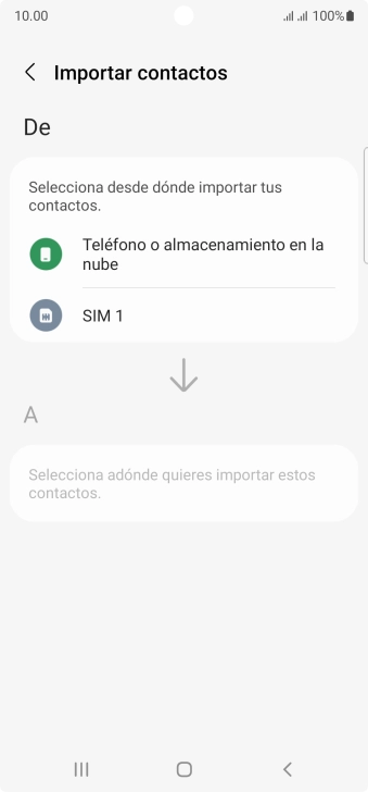 Pulsa la tarjeta SIM deseada.
