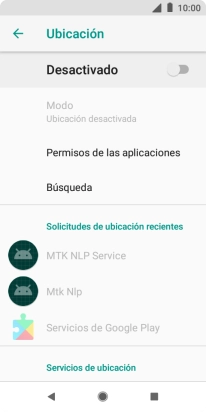 Pulsa el indicador para activar o desactivar la función.