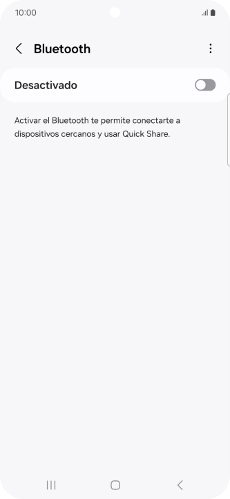 Pulsa el indicador para activar la función.