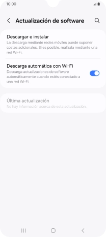 Pulsa Descargar e instalar. Si hay una versión de software nueva disponible, aparecerá ahora en la pantalla. Sigue las indicaciones de la pantalla para actualizar el software del teléfono.