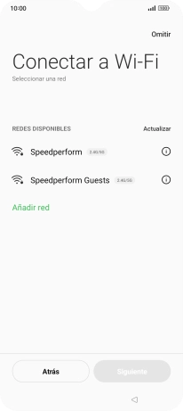 Pulsa la red deseada.