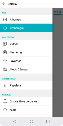 Pulsa Álbumes y desplázate a la carpeta deseada.