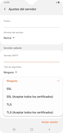 Pulsa Ninguno para desactivar la función.