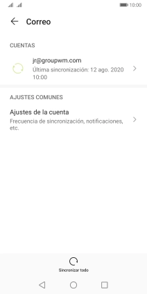 Pulsa Ajustes de la cuenta.