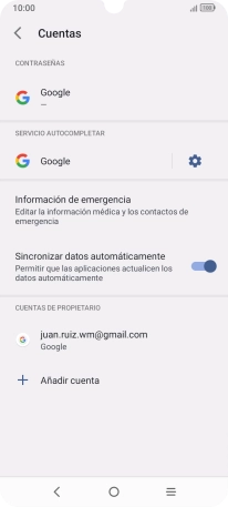 Pulsa Añadir cuenta.