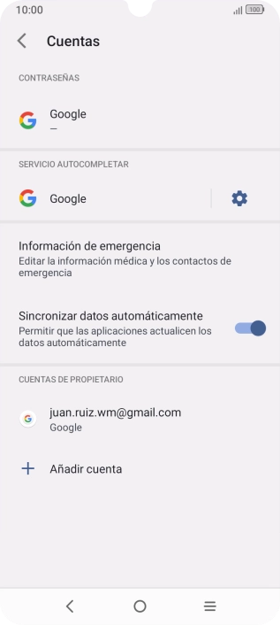 Pulsa Añadir cuenta.