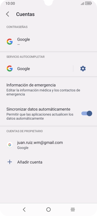 Pulsa Añadir cuenta.
