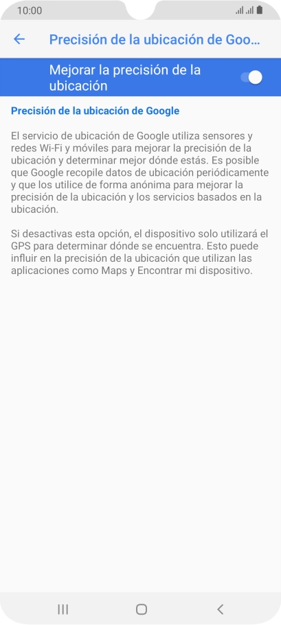 Pulsa el indicador junto a 