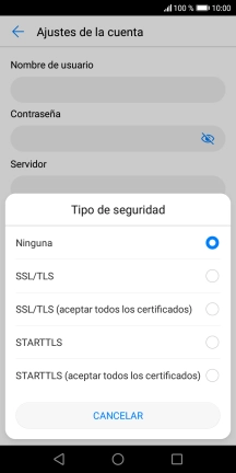 Pulsa Ninguna para desactivar la función.