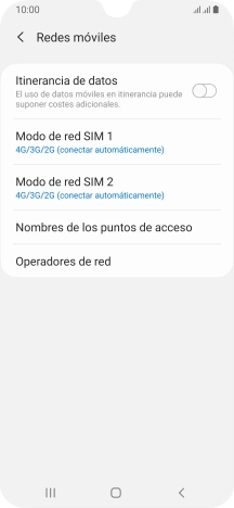 Pulsa Modo de red.