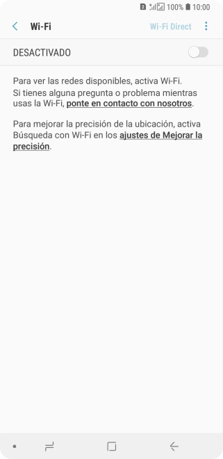 Pulsa el indicador para activar la función.