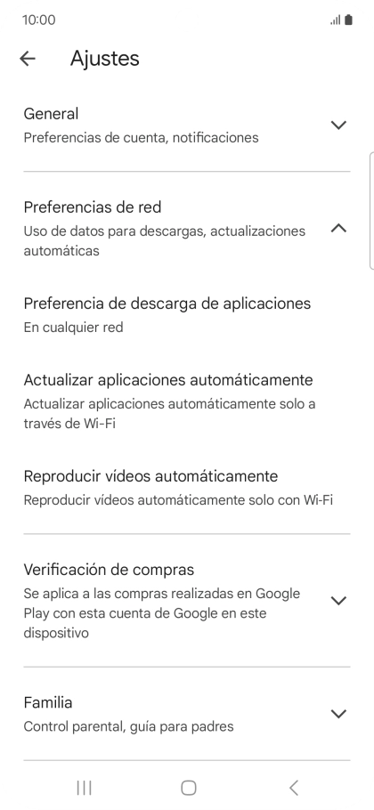 Pulsa Actualizar aplicaciones automáticamente.