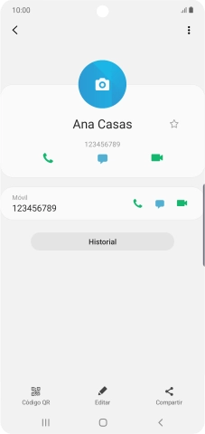 Pulsa la tecla de inicio para terminar y regresar a la pantalla de inicio.
