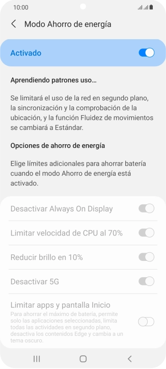 Pulsa la tecla de inicio para terminar y regresar a la pantalla de inicio.