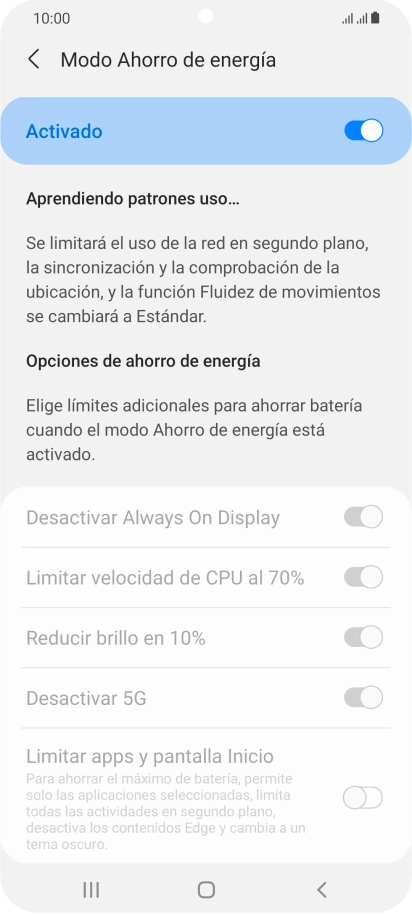 Pulsa la tecla de inicio para terminar y regresar a la pantalla de inicio.