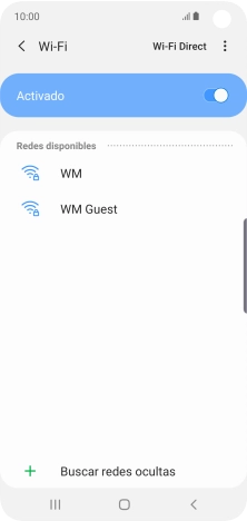 Pulsa la red wifi deseada.