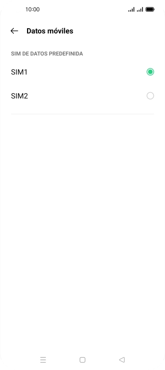 Pulsa la tarjeta SIM deseada.