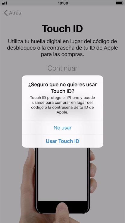 Si desactivas la función, pulsa No usar.