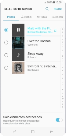 Al encontrar un timbre de llamada de tu gusto, pulsa HECHO.