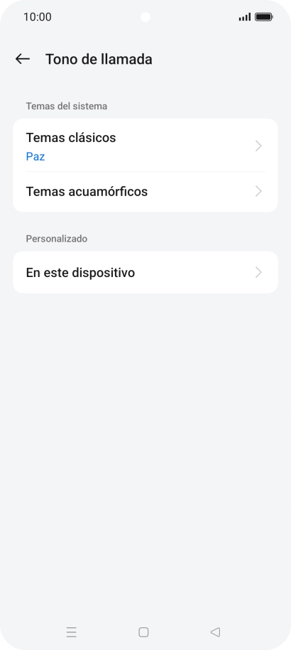 Pulsa la categoría deseada.