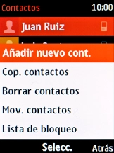Selecciona Cop. contactos.