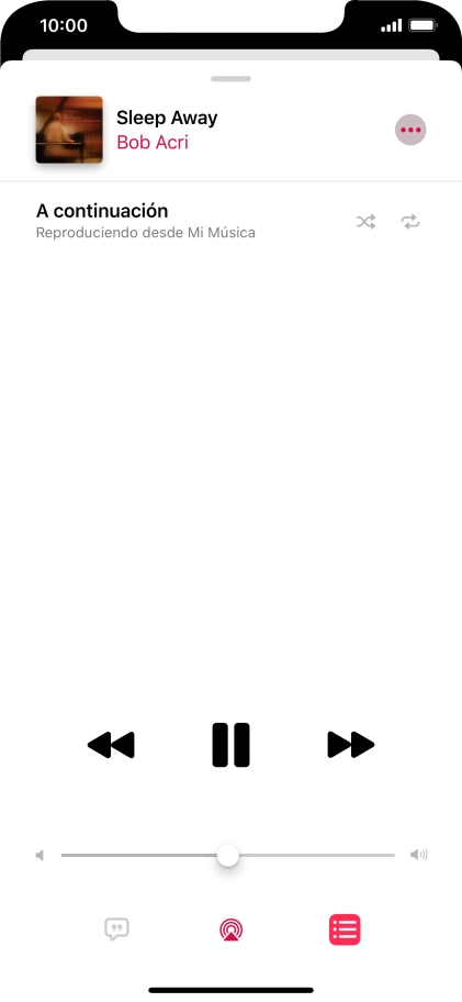 Pulsa el icono de reproducción aleatoria para activar o desactivar la función.