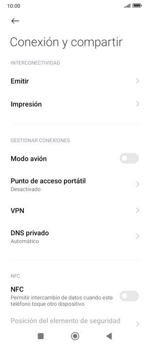 Pulsa Punto de acceso portátil.