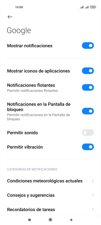Pulsa el indicador junto a 