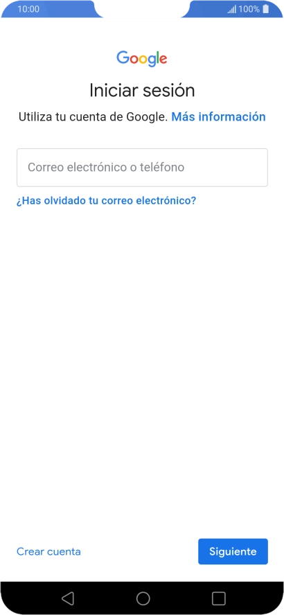 Si no tienes una cuenta de Google, pulsa Crear cuenta y sigue las indicaciones de la pantalla para ver cómo crear una cuenta nueva.