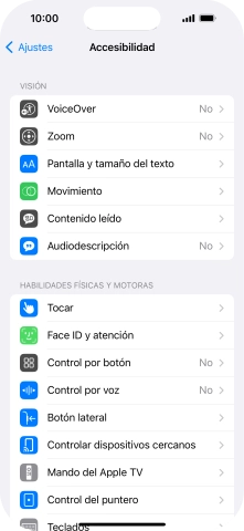 Pulsa una categoría bajo 