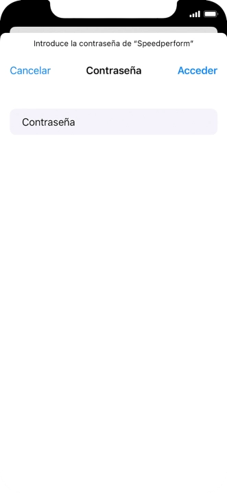 Introduce la contraseña de la red wifi y pulsa Acceder.