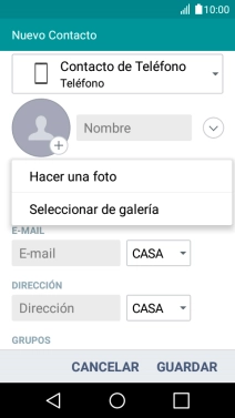 Pulsa Seleccionar de galería.