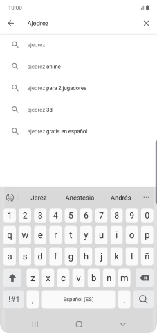 Introduce el nombre del tema o de la app y pulsa el icono de búsqueda.